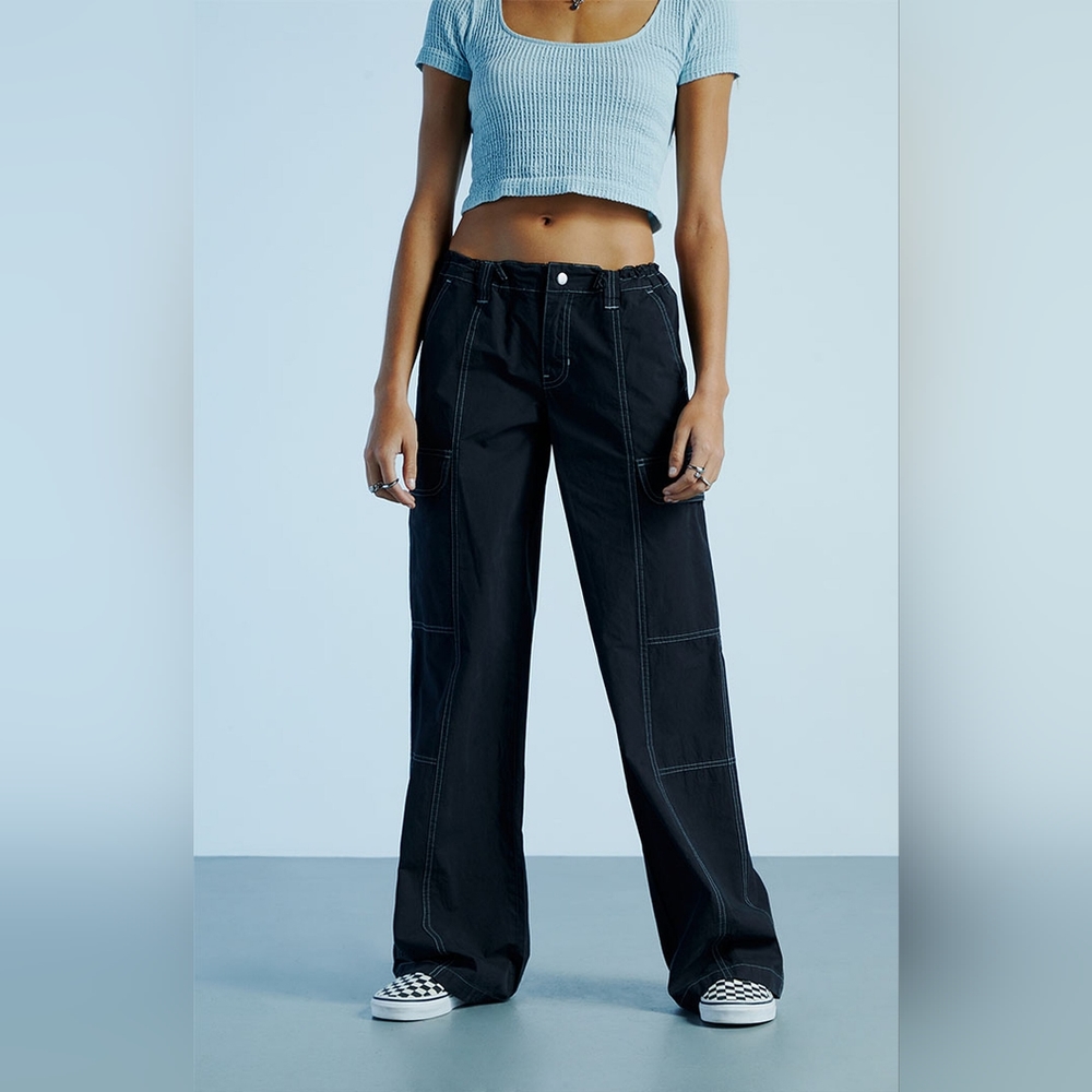 PacSun low rise cargo puddle pants